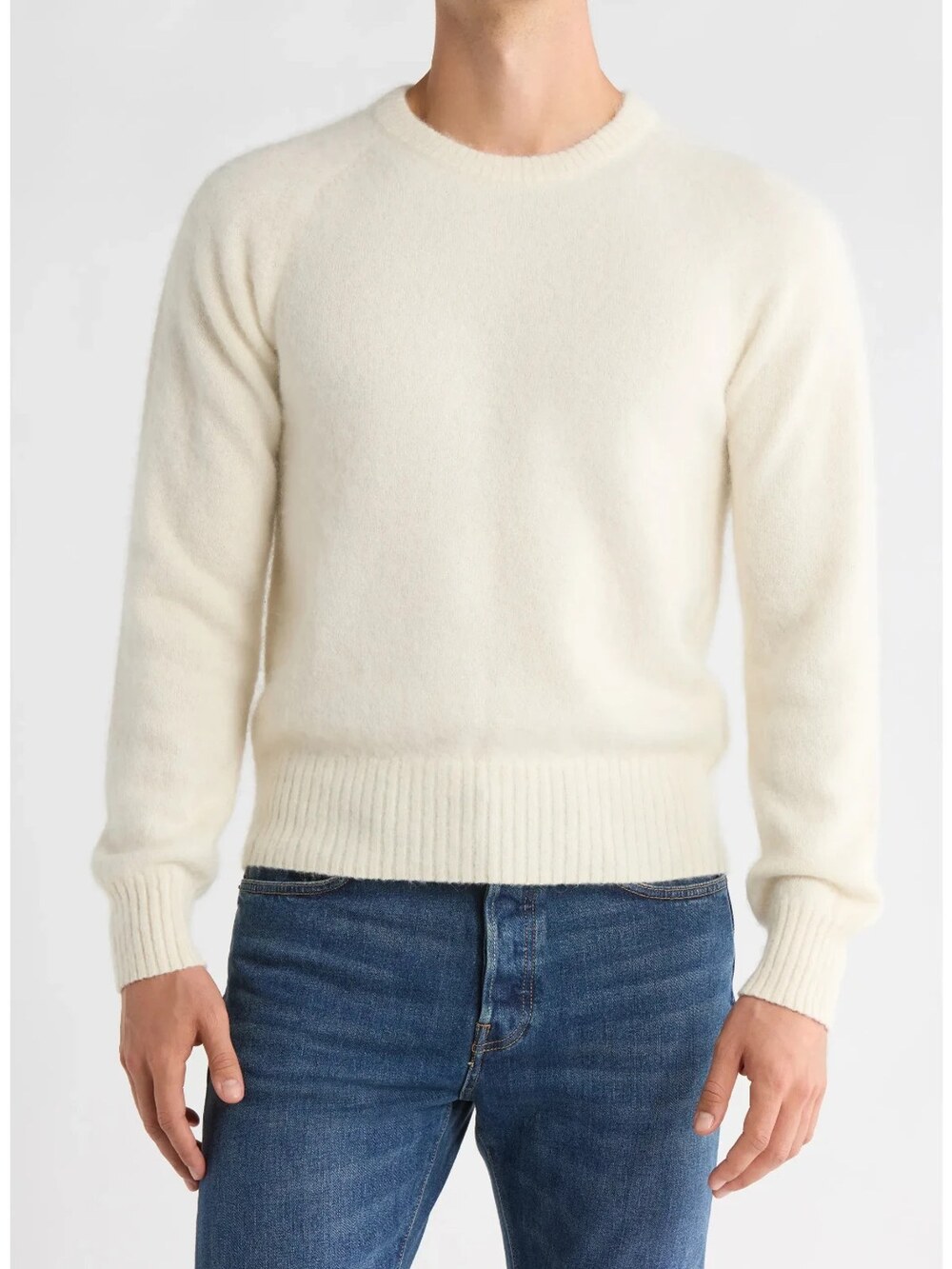 Buck Mason Shaggy Alpaca Saddle Crew Sweater Sz Medium MSRP $248 NWT [CA18]